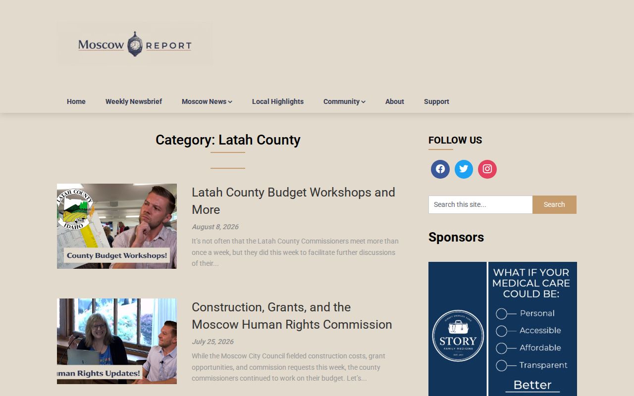 Moscow Report Latah County crime news source